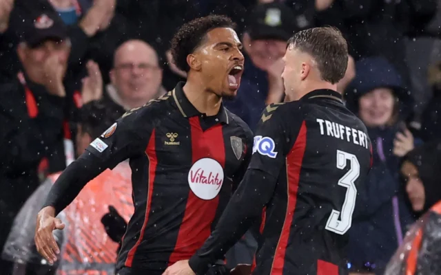 Bournemouth seal historic 3-0 win over 10-man AC Milan